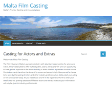 Tablet Screenshot of maltafilmcasting.com